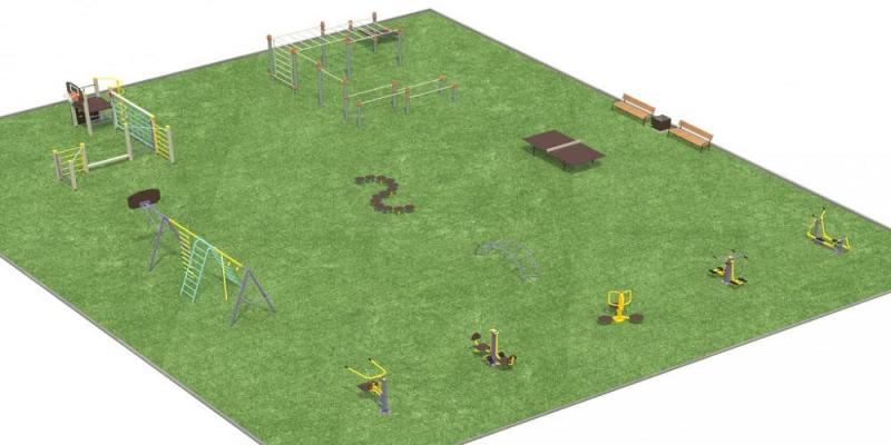 Дизайн проект спортплощадки разновозрастной  в Ростове-на-Дону