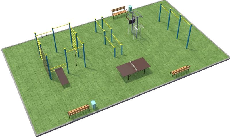 Проект спортплощадки 170 метров в Ростове-на-Дону в Ростове-на-Дону
