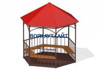 Беседка с лавками и полом МАФ 4122 в Ростове-на-Дону