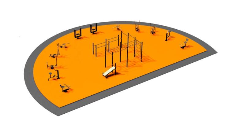 Дизайн проект спортплощадки Полукруглая в Ростове-на-Дону