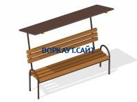 Лавочка под навесом МАФ 1607 в Ростове-на-Дону