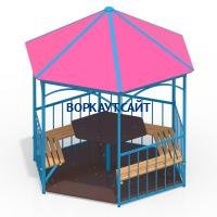 Беседка со столом, лавками и полом МАФ 4123 в Ростове-на-Дону