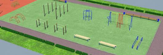 Проект детско-спортивной площадки для школы - детсада в Ростове-на-Дону