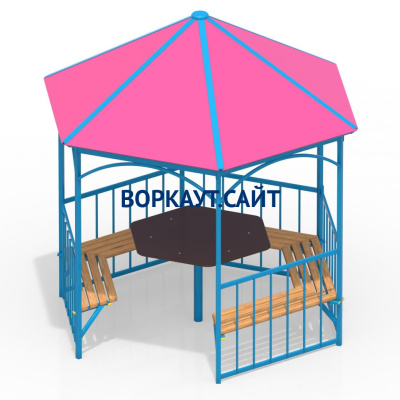 Беседка со столом и лавками МАФ 4121 в Ростове-на-Дону
