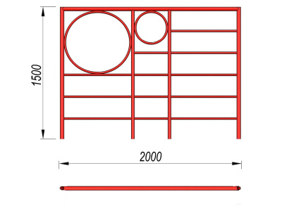 Шведская стенка с кольцами МАФ 3502 в Ростове-на-Дону