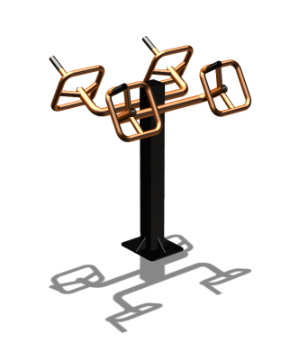 Уличный тренажер  "Штурвал двойной"  УТ201 в Ростове-на-Дону