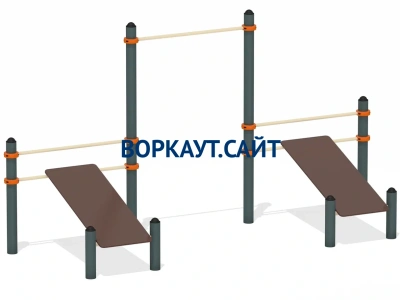 Воркаут с турником и двойной скамьей для пресса ВС-28 в Ростове-на-Дону