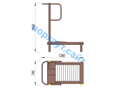 Уличный тренажер Беговая дорожка УТ 009 в Ростове-на-Дону