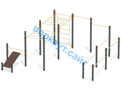 Спортивный комплекс воркаут ВС-50 в Ростове-на-Дону Спортивный комплекс воркаут ВС-50 в Ростове-на-Дону