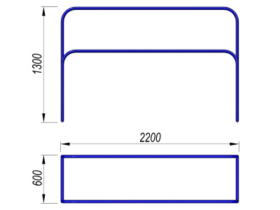 Брусья разновысокие МАФ 3531 в Ростове-на-Дону