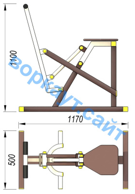 Уличный тренажер "Наездник " УТ 006 в Ростове-на-Дону