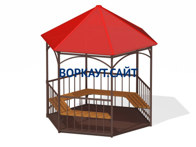 Беседка с лавками и полом МАФ 4122 в Ростове-на-Дону