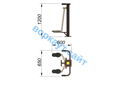 Уличный тренажер Атлетический комплекс УТ 010 в Ростове-на-Дону