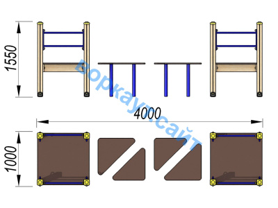 Детский спортивный комплекс Мостик ДСК 3114 в Ростове-на-Дону