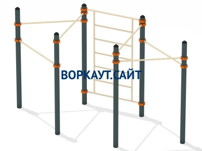 Воркаут турник разноуровневый с шведской стенкой ВС-25 в Ростове-на-Дону