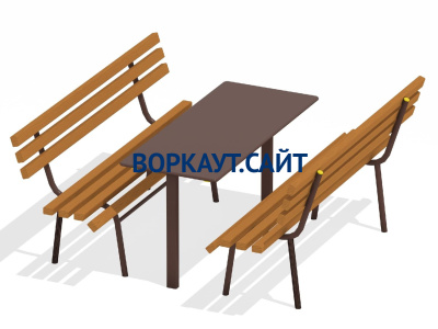 Дачный комплект из 2 лавочек и стола МАФ 1620 в Ростове-на-Дону