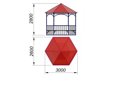 Беседка с лавками МАФ 4120 в Ростове-на-Дону