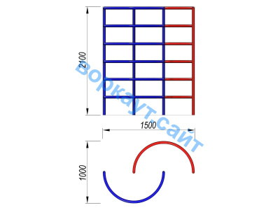 Шведская стенка полукруглая ДСК 3503 в Ростове-на-Дону