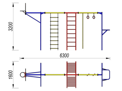 Гимнастический комплекс с баскетбольным щитом МАФ 3001 в Ростове-на-Дону Гимнастический комплекс с баскетбольным щитом МАФ 3001 в Ростове-на-Дону